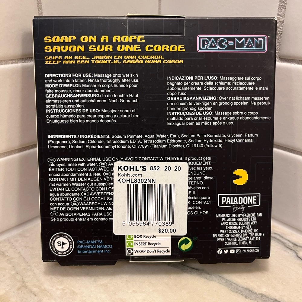 Pac-Man Soap on a Rope - Picture 2 of 2